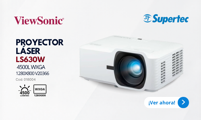 PROYECTOR LASER VIEW SONIC LS630W 4500L WXGA 1280X800 V20366